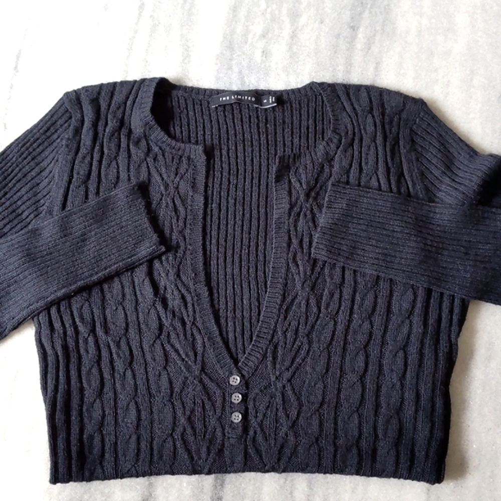 NWOT. Express Woman's Wool blended lightweight sweater with knit patterns.